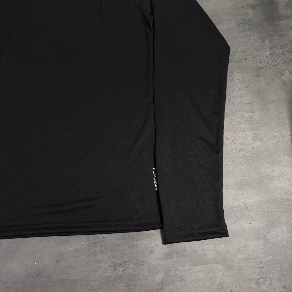 The North Face Breeze Long Sleeve Shirt Mens Small Black FlashDry Active NEW